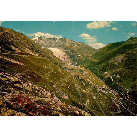CPSM Furkapass route du Grimsel glacier du Rhône Galenstock Suisse
