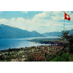 Locarno Minusio vue panoramique Lac Majeur Tessin Suisse CPSM