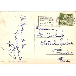 Lac des Quatre-Cantons Lucerne Suisse CPSM 1953