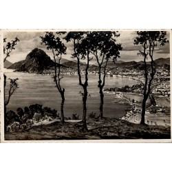 Lugano Monte San Salvatore lac Tessin Suisse CPSM 1956