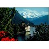 Château de Chillon lac Léman Dents du Midi Suisse CPSM