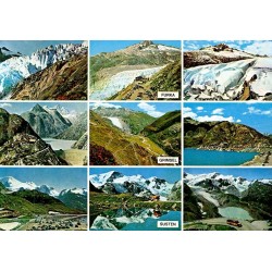 Cols Furka Grimsel Susten glaciers Alpes suisses CPSM multivues