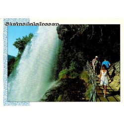 Steinsdalsfossen cascade Norheimsund Norvège passage derrière chute CPSM