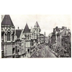 CPSM Londres Royal Courts of Justice et Fleet Street vue animée vers 1930