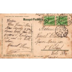 CPA Genève cygnes lac Léman Suisse Monopol 1908