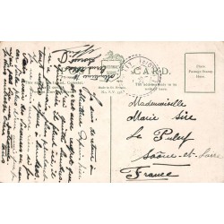 CPA Londres Hyde Park Corner attelages timbre recto 1911
