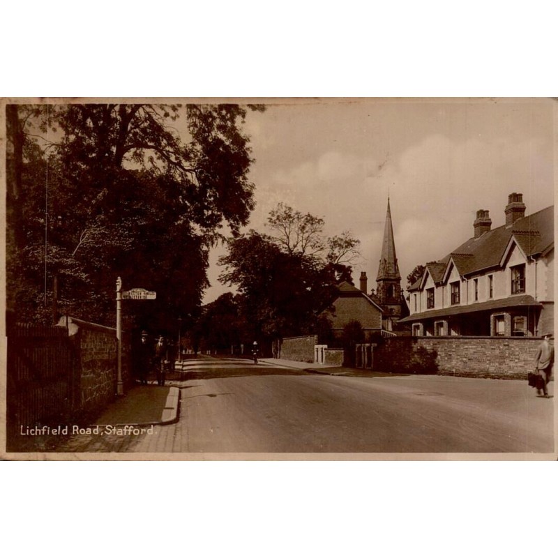 CPA Stafford Lichfield Road Staffordshire Angleterre vue ancienne 1930
