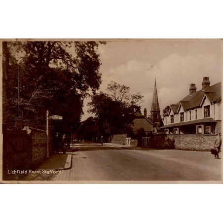 CPA Stafford Lichfield Road Staffordshire Angleterre vue ancienne 1930