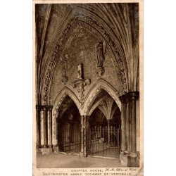 CPA Londres Westminster Abbey Chapter House entrée du vestibule 1930