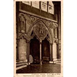 CPA Westminster Abbey Chapter House West Doorway Londres 1930