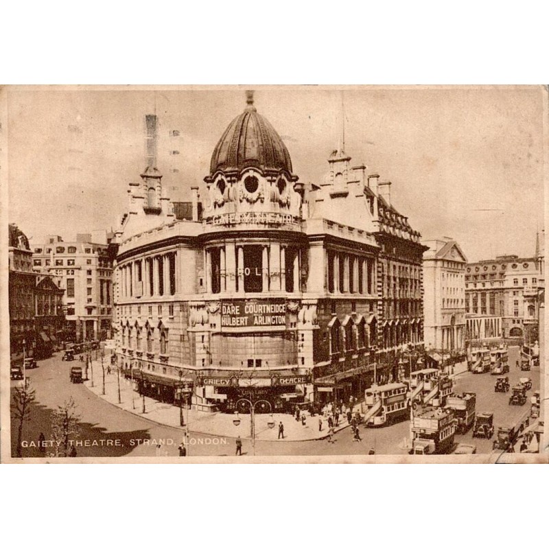 CPA Gaiety Theatre Strand Londres autobus circulation 1930