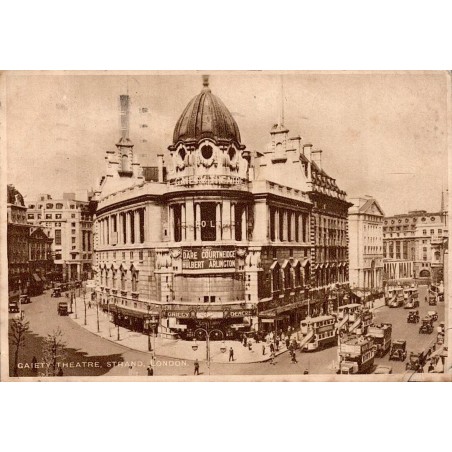 CPA Gaiety Theatre Strand Londres autobus circulation 1930
