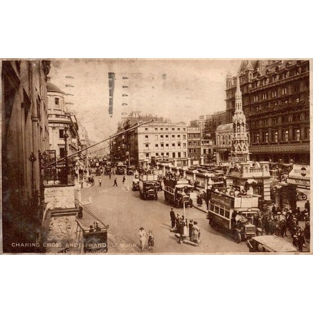 CPA Charing Cross Strand Londres autobus 1930