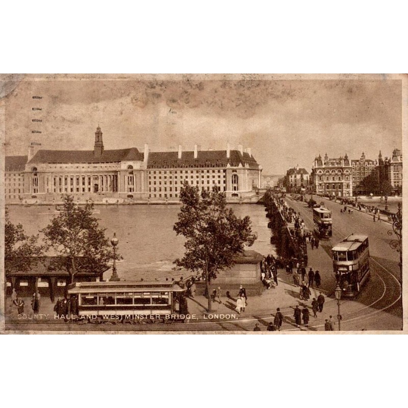 CPSM Londres County Hall Westminster Bridge Angleterre