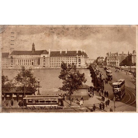 CPSM Londres County Hall Westminster Bridge Angleterre