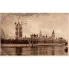 CPSM Londres Houses of Parliament Big Ben et palais de Westminster depuis la Tamise en 1930