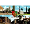 CPSM Coventry The Precinct Lady Godiva cathédrale et Priory Row Angleterre