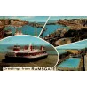 CPSM Ramsgate port hovercraft Hoverlloyd piscine Kent Angleterre 1974