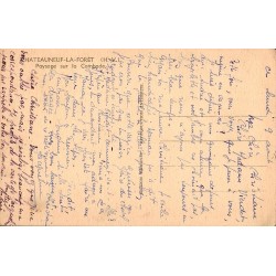 Carte postale ancienne Châteauneuf-la-Forêt – Paysage sur la Combade CPA