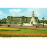 CPSM Londres Buckingham Palace Victoria Memorial et jardins fleuris