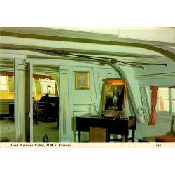 CPSM Portsmouth cabine de Lord Nelson à bord du HMS Victory Angleterre