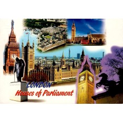 CPM Londres Houses of Parliament Big Ben Churchill Westminster Angleterre
