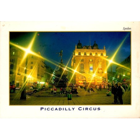 CPM Londres Piccadilly Circus de nuit illuminé Angleterre Storti