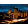 Carte postale Conwy Castle château illuminé Gwynedd Pays de Galles 1987