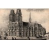 Carte postale ancienne de la cathédrale d’Orléans en 1835, longueur 147 m et tours de 85 m