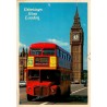 CPSM Londres Bus Rouge Route 53 Big Ben Westminster