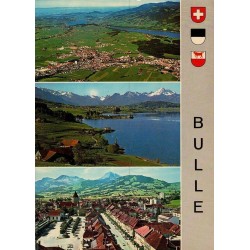 Bulle & Lac de la Gruyère (Suisse) – Carte postale ancienne & vue panoramique