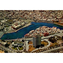 Vue aérienne du port et des quartiers de Bizerte en Tunisie, carte postale CPM en couleurs