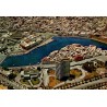 Vue aérienne du port et des quartiers de Bizerte en Tunisie, carte postale CPM en couleurs