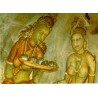 Fresques des Demoiselles de Sigiriya au Sri Lanka datées de 479 à 497, carte postale CPM