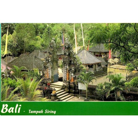 Temple traditionnel de Tampak Siring à Bali en Indonésie, carte postale CPM en couleurs