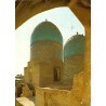 Mausolées et coupoles turquoise de Shah-i-Zinda à Samarcande en Ouzbékistan, carte postale CPM