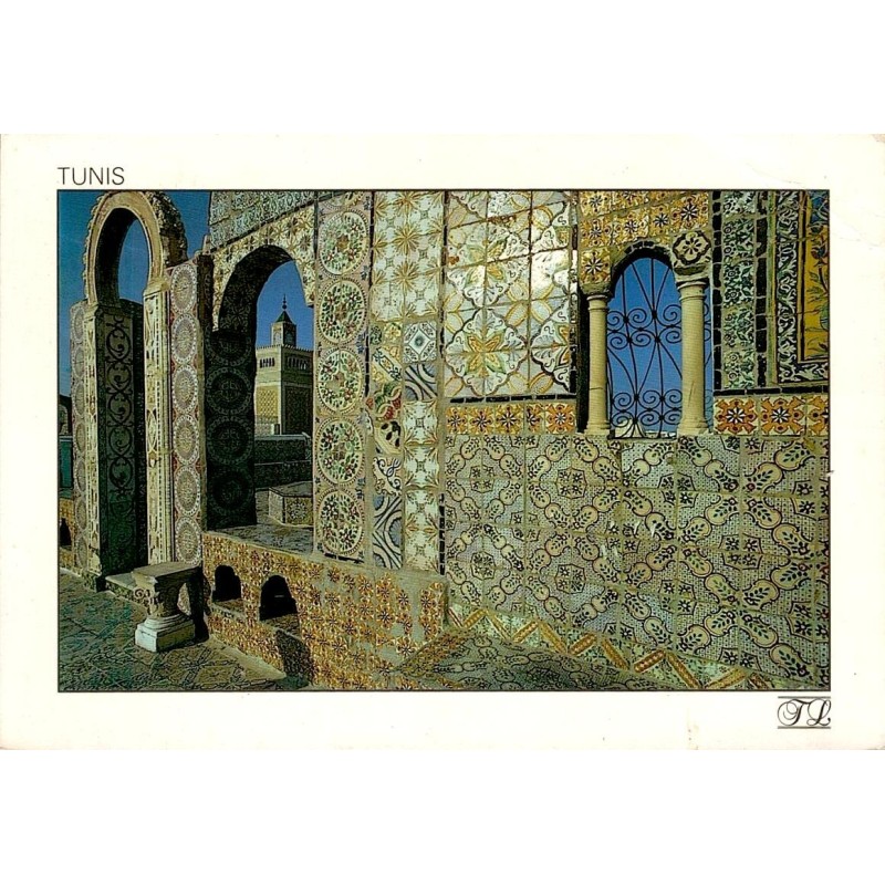 Tunis terrasse du Palais d’Orient décorée de faïences traditionnelles carte postale CPM