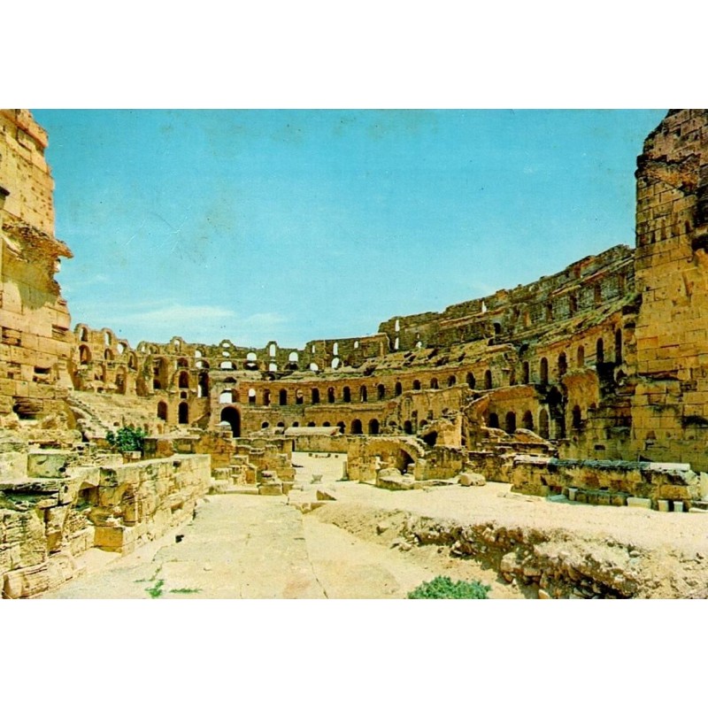 CPM El Jem intérieur du Colisée amphithéâtre romain en Tunisie