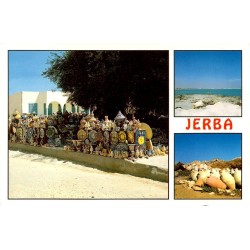 CPM Jerba présentant des poteries artisanales, des jarres et le littoral de l’île tunisienne
