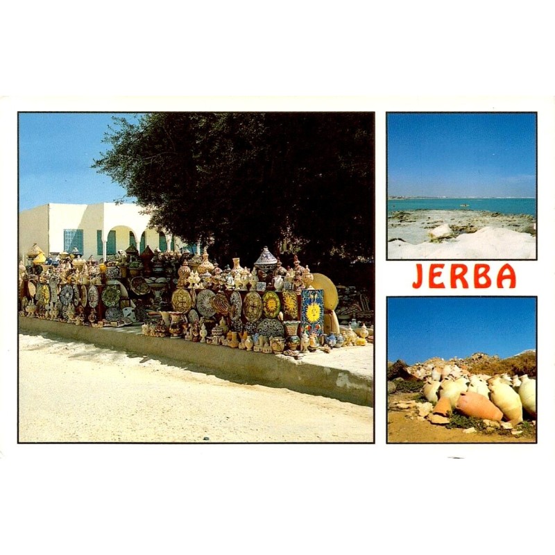 CPM Jerba présentant des poteries artisanales, des jarres et le littoral de l’île tunisienne