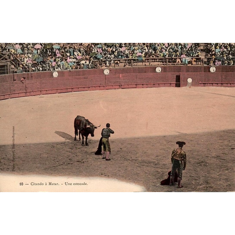 CPA corrida matador préparant l’estocade