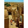 CPM Ksar Hadada ruelle, escaliers et ghorfas traditionnelles du Sud tunisien