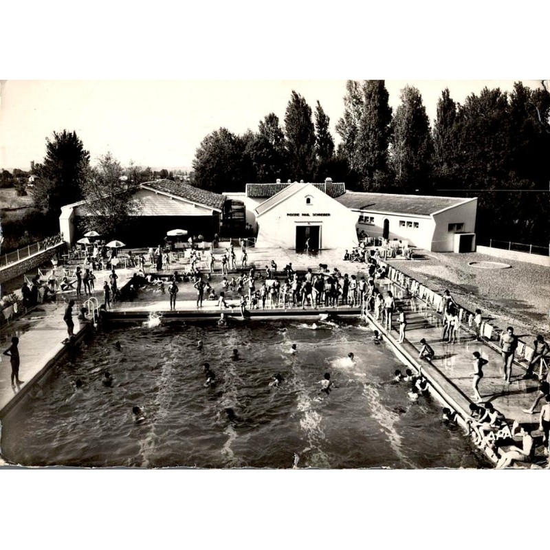 Carte postale ancienne Villeneuve-sur-Lot – Piscine Bleu du Rooy CPA