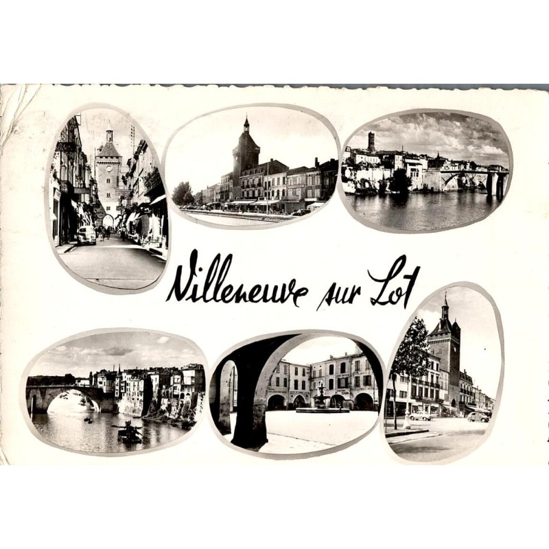 Carte postale ancienne Villeneuve-sur-Lot – Vue historique CPA