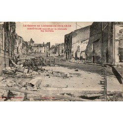 CPA Gerbéviller rue Gambetta en ruines après les incendies allemands de 1914 en Lorraine
