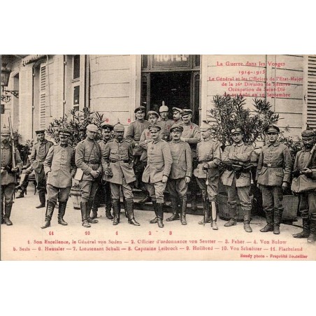 CPA Saint-Dié état-major allemand de la 26e Division de Réserve pendant l’occupation de 1914