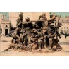 CPA colorisée du monument de Chanzy au Mans, groupe sculpté de l’Attaque, circulée en 1915