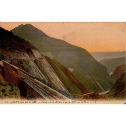 CPA ligne de La Mure au passage de la Rivoire dominant les gorges du Drac en Isère
