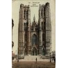 CPA Bruxelles façade gothique de l’église Sainte-Gudule en Belgique