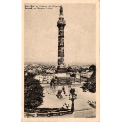 CPSM Bruxelles Colonne du Congrès et panorama de la capitale belge